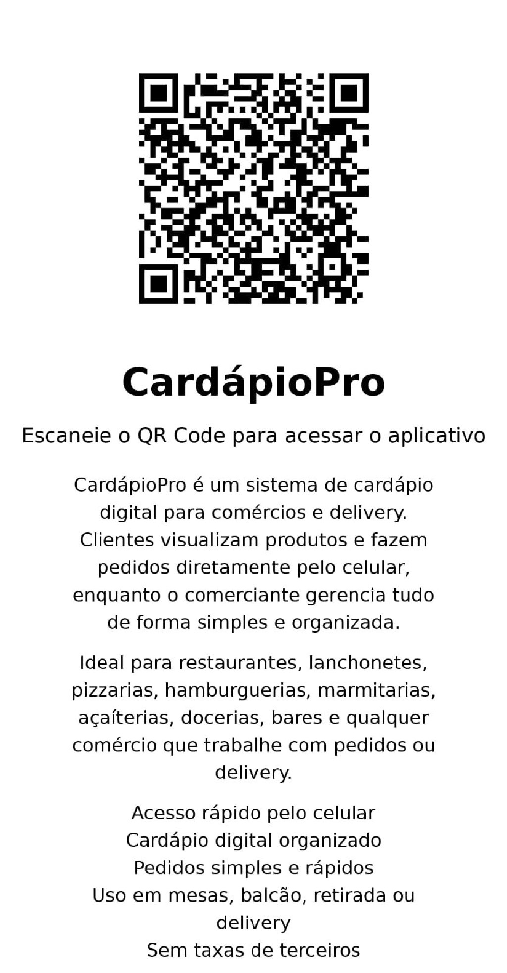 Aplicativo de Delivery  em geral