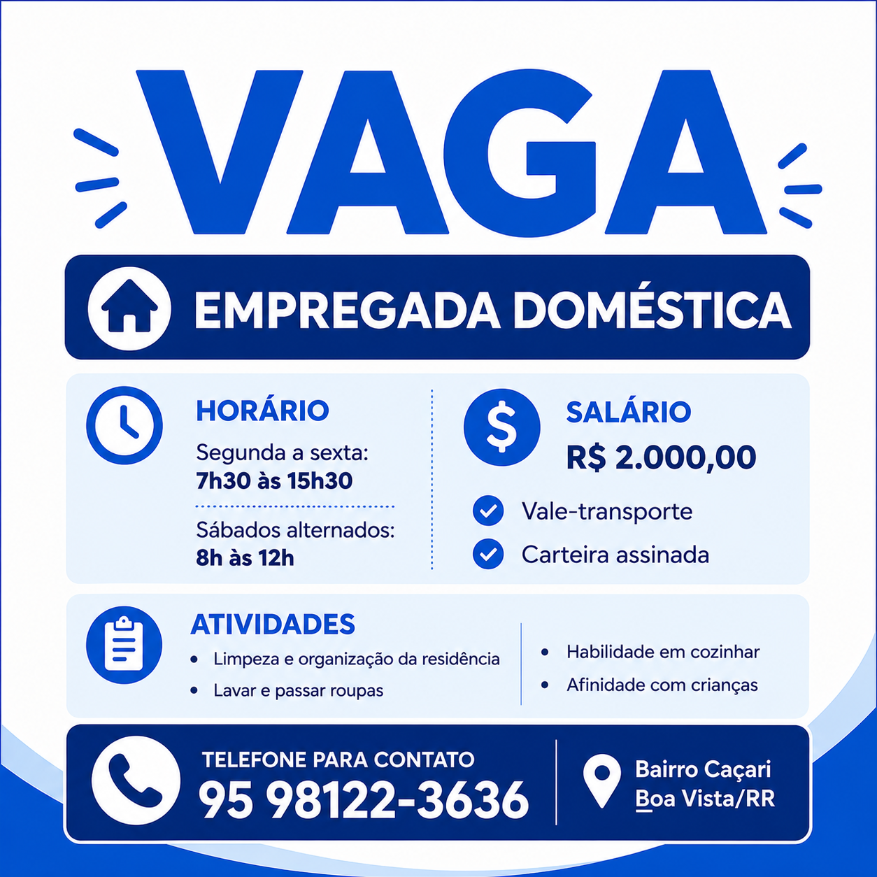 contrata-se empregada doméstica