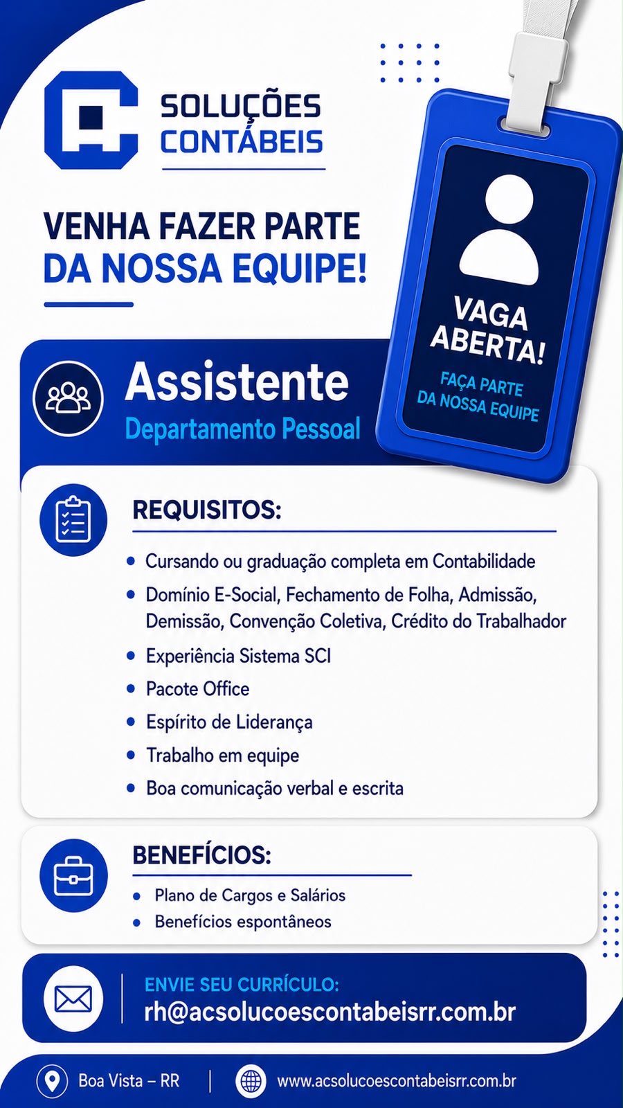 VAGA DE EMPREGO