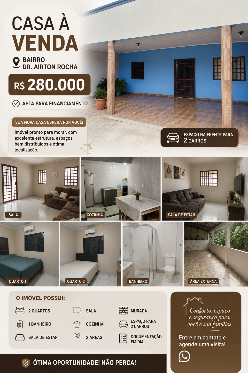 CASA À VENDA – BAIRRO DR. AIRTON ROCHA